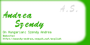 andrea szendy business card